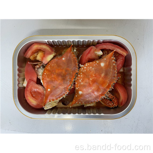 comida de bote de cangrejo de tomate congelado